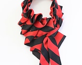 Red & Black Silk Katherine Scarf