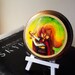 Fantasy Fighting Cat, Warrior Maiden Cheetah, Wood Plaque, Wall Decor Cat Art