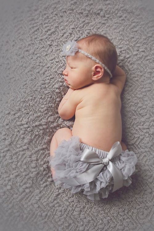 Mist Chiffon Diaper Cover Newborn Baby Photography Props with Matching Headband in 0-3 Months - Newborn Photo Props, Bloomers, Girl Props