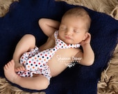 Kenny Polka Dot Newborn Boy Photography Prop Neck Tie - 0 - 3 Months Tie - Baby Boy Props, Newborn Props, Photography Props, Adjustable