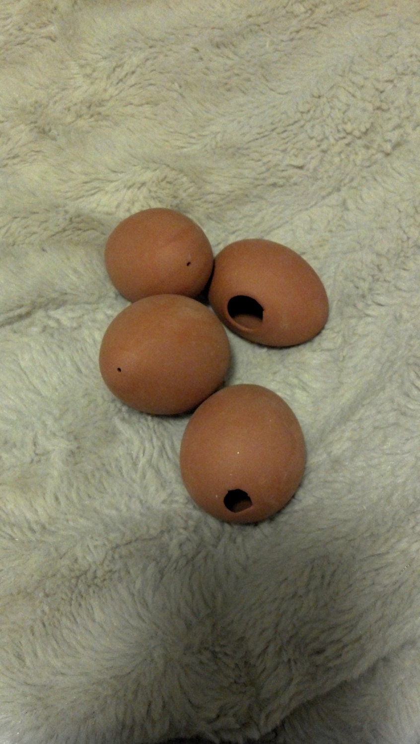 Ceramic Bisque Eggs in Terra cotta color