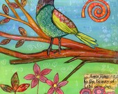 Art Tile Lets Sing to the Beauty of the New Day  6x6 Ceramic Tile by Elizabeth GLz Designs