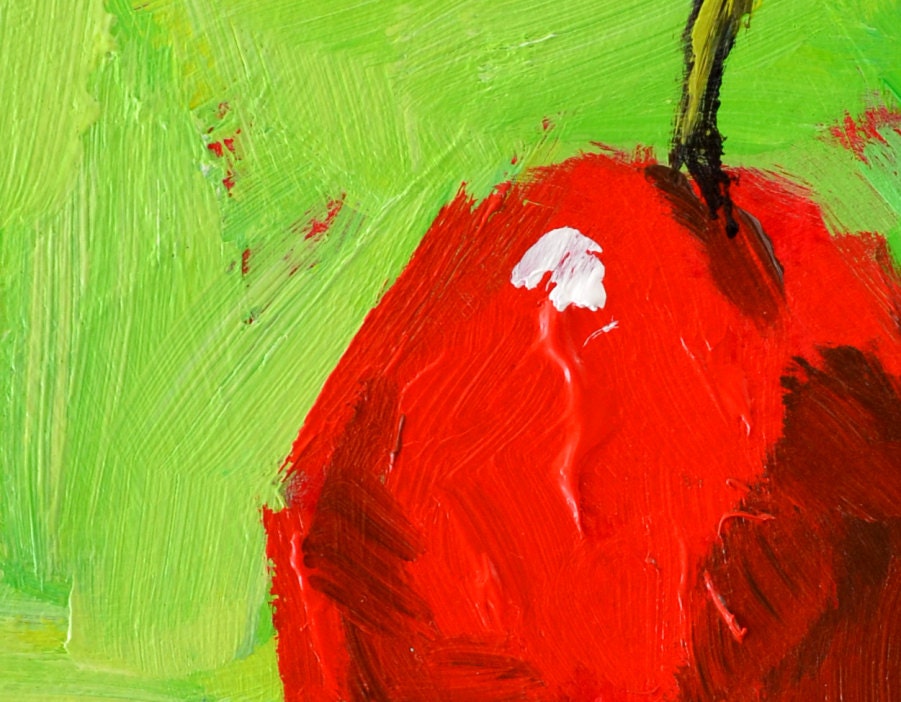 Art, painting, original, housewarming, gift, home decor, cherry, kitchen decor, kitchen art, art, buy original art