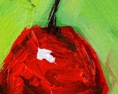 Art, Painting, still life, cherry, original, Gift for her, kitchen decor, Mothers Day Gift, small, food, fruit, red, home decor