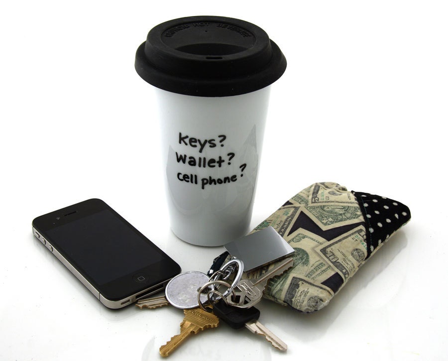 Eco Friendly Travel Mug with reminders for Dad or Mom