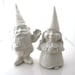 Wedding gnomes, large woodland wedding decoration, white ceramic