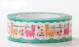 NamiNami Washi Masking Tape - Alpaca Text