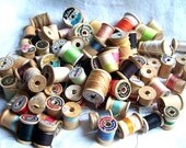 90 Vintage Wood Spools