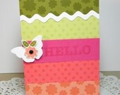 Hello Butterfly Handmade Card