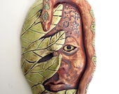 Eve Stoneware handmade wall mask