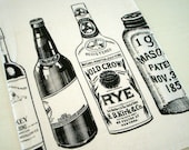 Natural Cotton Tea Towel /// WHISKEY REBELLION