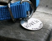 Silver Pet ID Tag - Hand Stamped