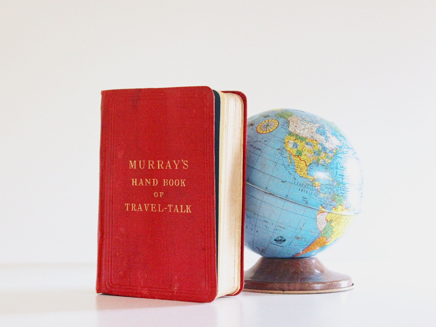 Travel Light - Antique 1909 Travel Book - Foreign Language - Red - Blue - Vacation - Summer - Vintage Book
