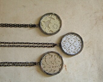 Circles Lace Wedding Necklace Set Vintage Wedding Jewelry Bridesmaid Set