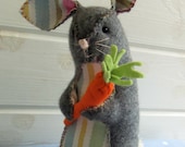 Bunny and Carrot downloadable softie pattern