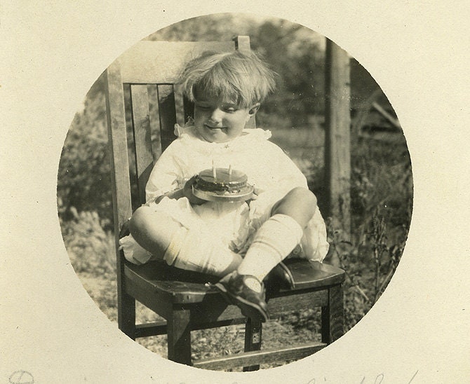 Antique Photograph / Early Kodak Round Photo / Original RPPC