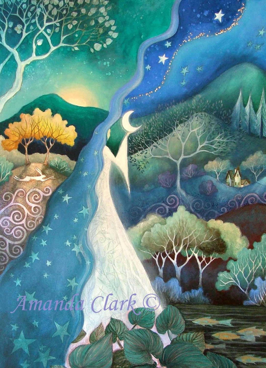 A fairytale  art print. A4 . 'Bringer of Night.'