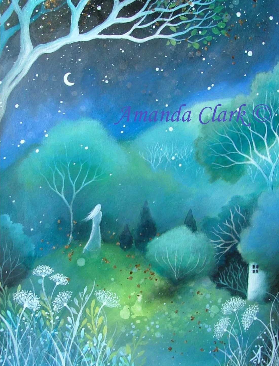 A fairytale art print . 'Moon'. by Amanda Clark.