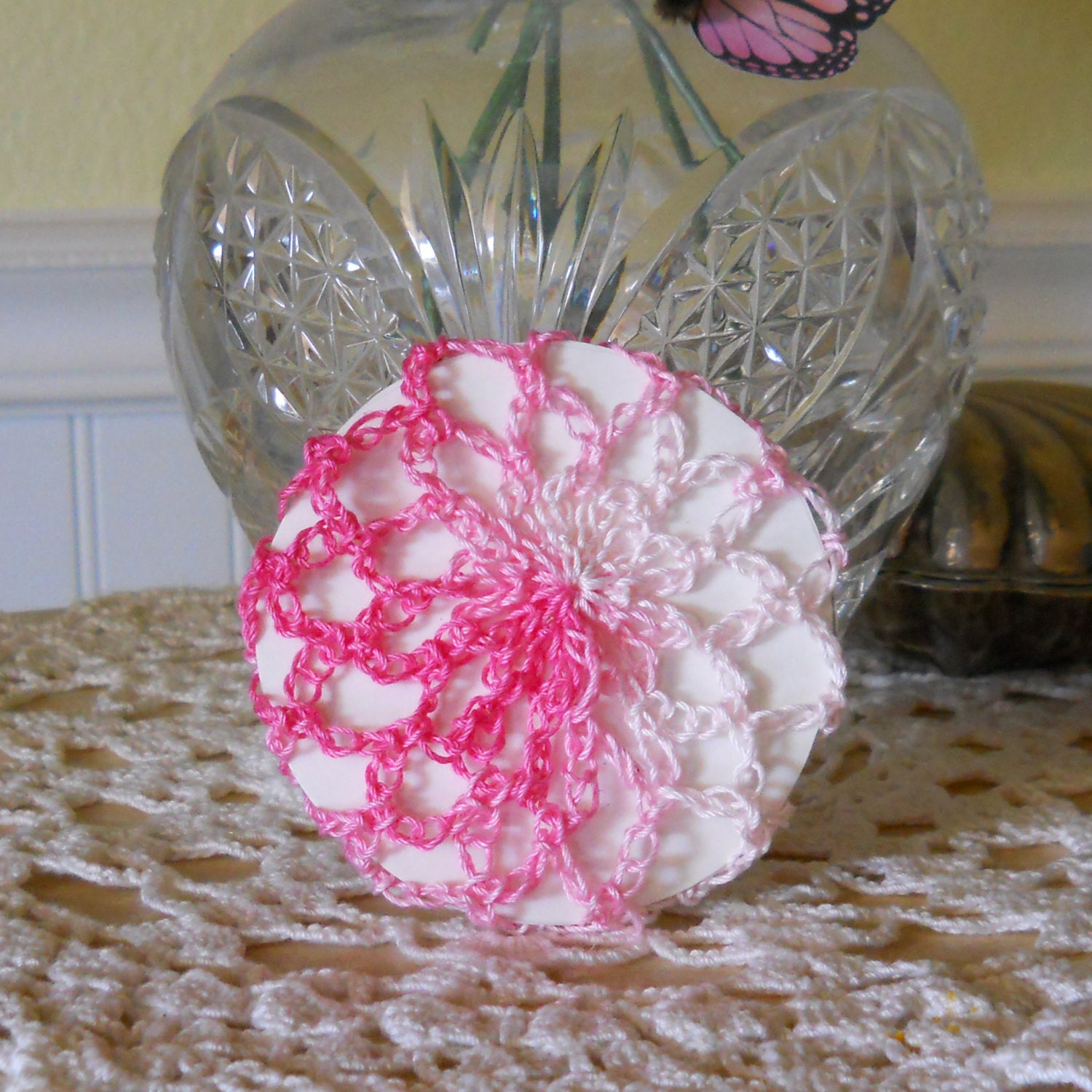 Shaded Pinks Chignon or Bun Cover - Small