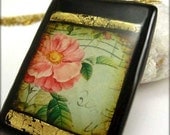 Flower Polymer Clay Necklace Wild Rose