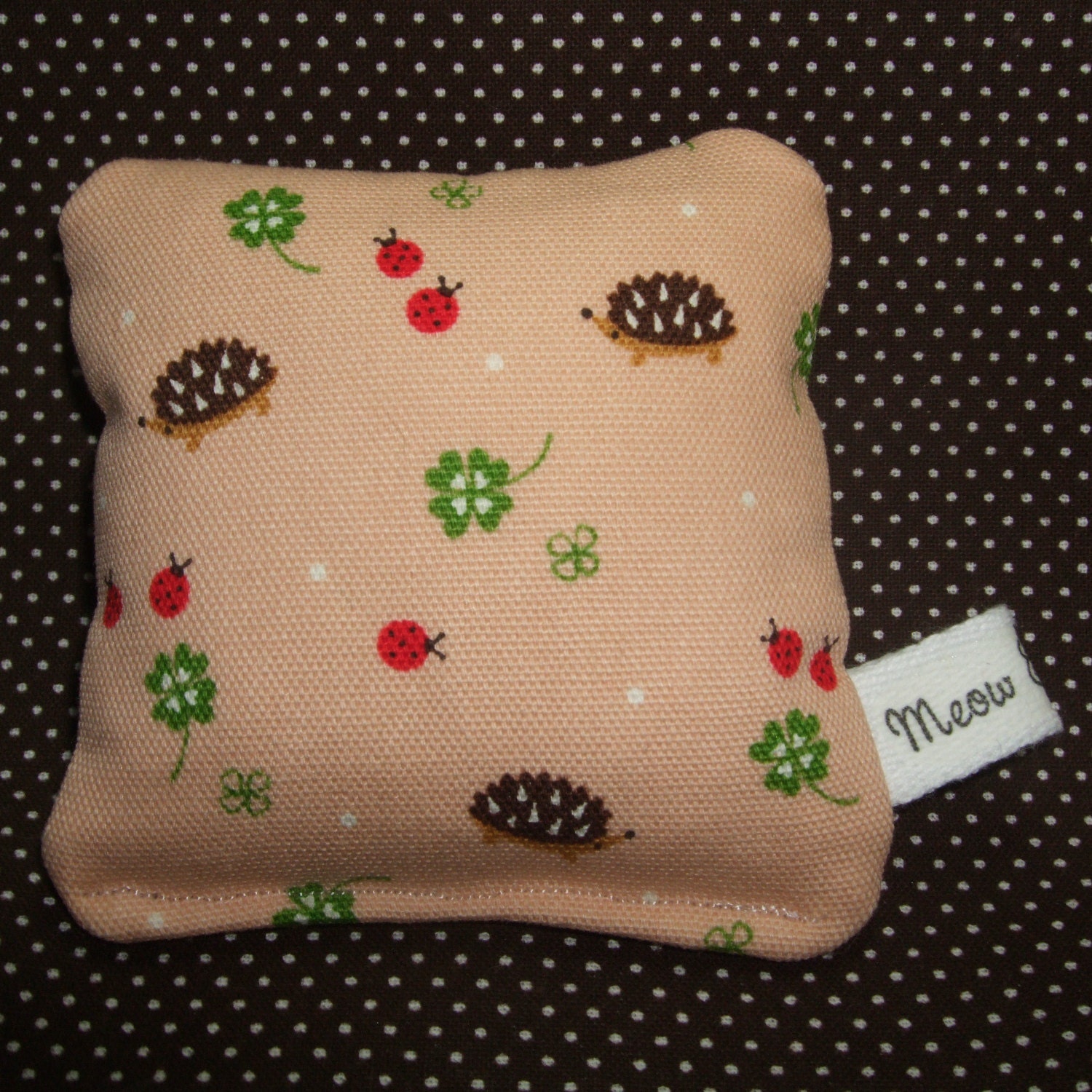 Catnip Toy HAPPY HEDGEHOG Crazy Cushion
