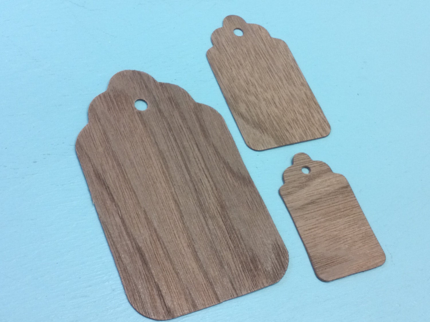 Scalloped Wood Gift Tags Set of 6