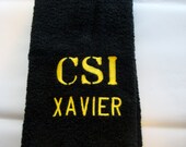 Embroidered Personalized CSI golf bowling workout towel