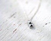 Mini Double studded pyramid pendant necklace