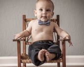 SPRING SALE Baby Boy Bow Tie - Toddler Bow Tie - Newborn Baby Bow Tie - Blue Gingham Bow Tie - Little Boy's Bow Tie - Photograp