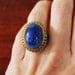 Vintage 1970's Blue Pebble Ring