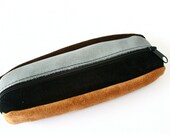 Suede Leather Pencil Case