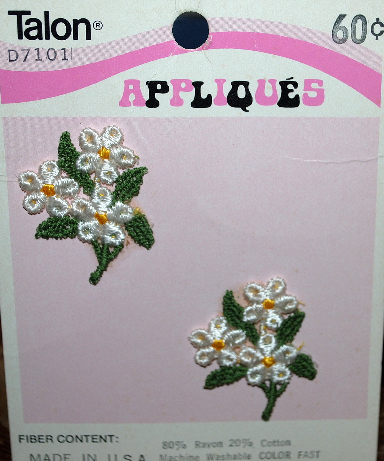 vintage sewing APPLIQUE SPRING FLOWER spring summer