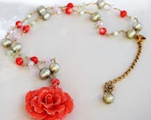 Spring necklace, Prom,Wedding Necklace, Romantic, Fresh