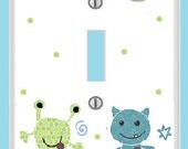 8 Lil PEEK A BOO MONSTERS switch plate m2m cocalo bedding drawer pull kids decor boy outlet room decor