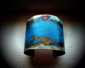 Verdigris & Blue Patina Copper Cuff - Small