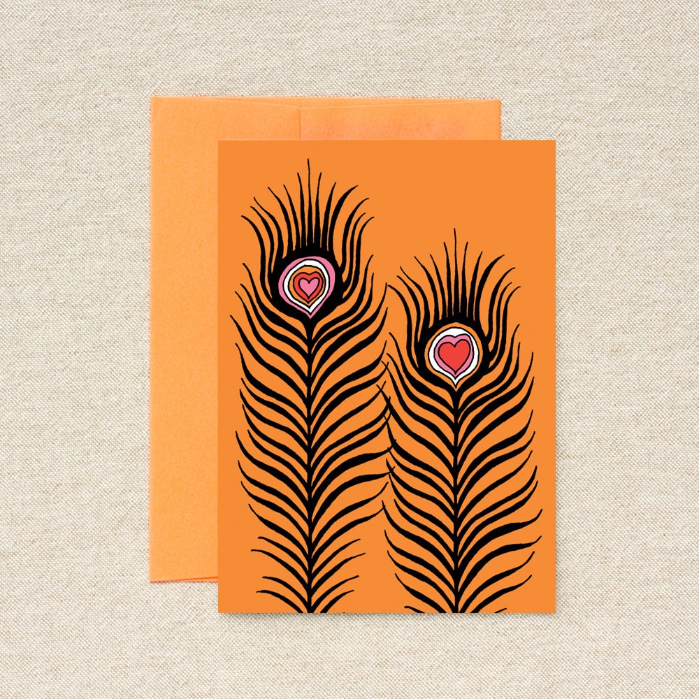 Love Feather - single blank card