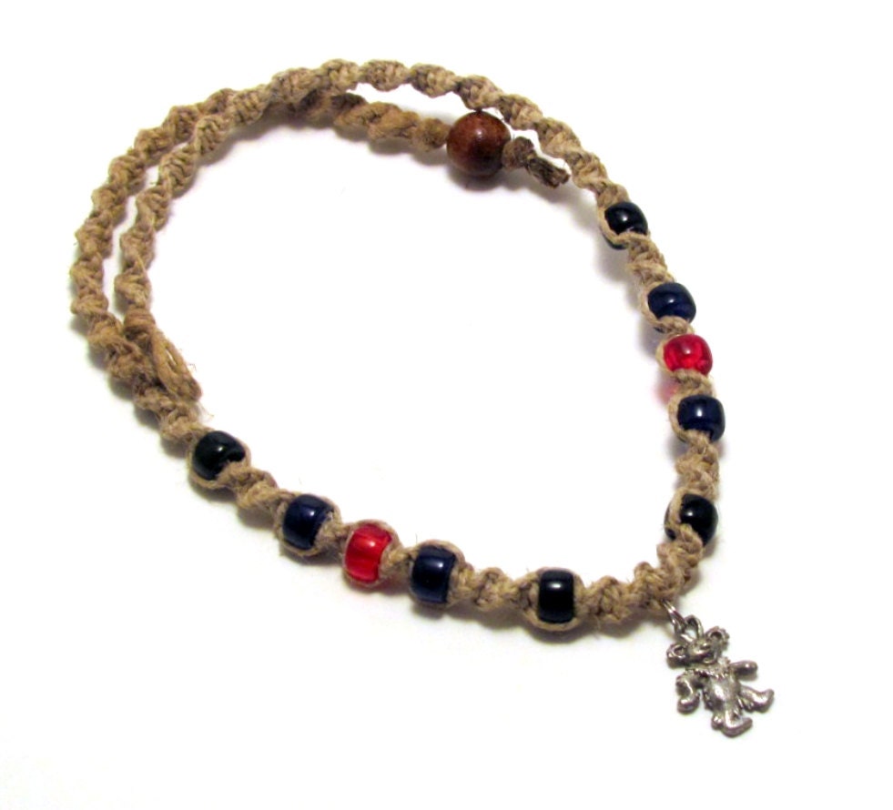 Jerry Bear - Grateful Dead Hemp Necklace