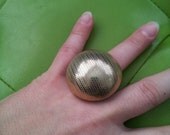 Golden Disco adjustable ring - repurposed materials