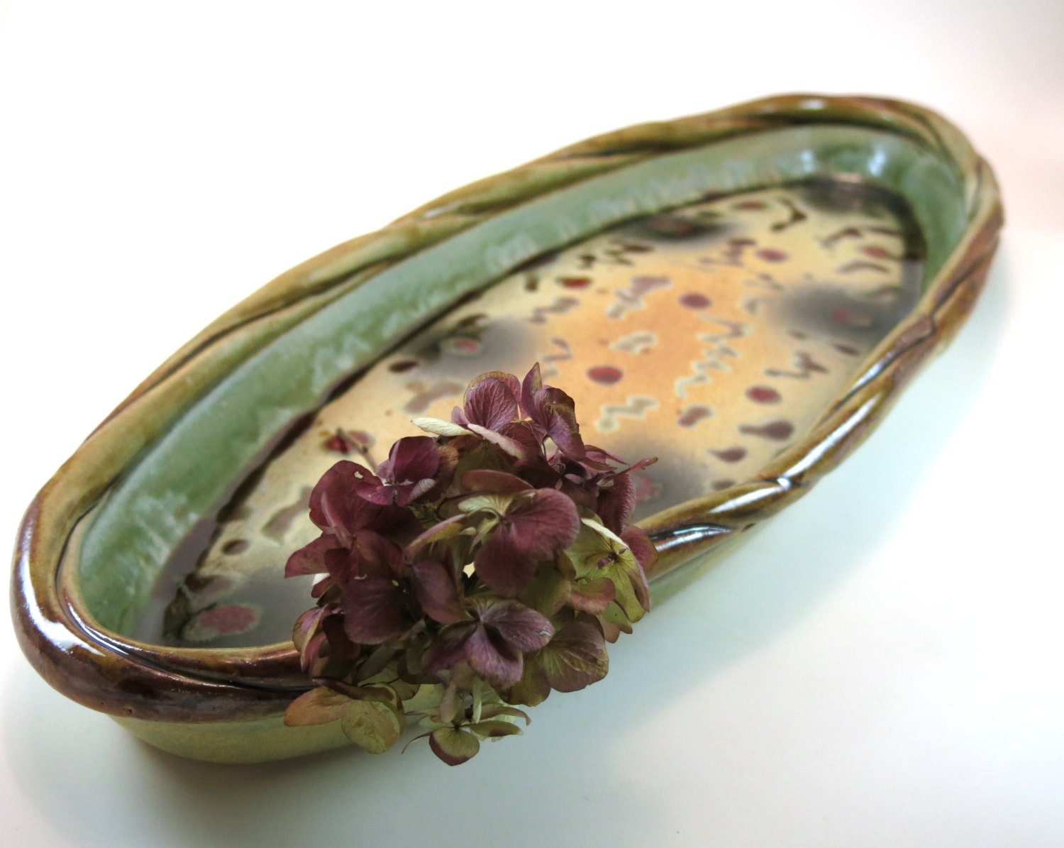 Ceramic Pottery Serving Tray - Fish Platter - 851