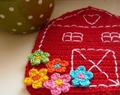 Red Barn - Crochet Coaster (1pc)