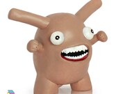 Fugjub - Monster Animal Collectable Designer Toy in Resin - Funny figure brown bunny character sculpture by Kriture