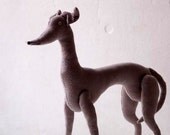 Dog/greyhound - soft sculpture.