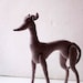 Dog/greyhound - soft sculpture.