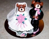 Custom Wedding Cake Tops - Bride and Groom - BEARS
