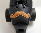 Leather Toe Guards with Brown Furry Mustache