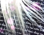 the S N O W ... bright Ice White human hair blend clip in accent extension snow