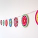 Colourful Flower Bunting - 2.25 m long with 18 flowers