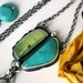 Awaiting the Leaves of Spring - Turquoise and Prehnite Sterling Silver Necklace