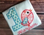 Personalized Birthday Bird Shirt - You Choose your Fabric - by Pocketbaby