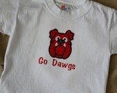 Bulldog T-Shirt - Red and Black Georgia Bulldog (Children's Extra Small)